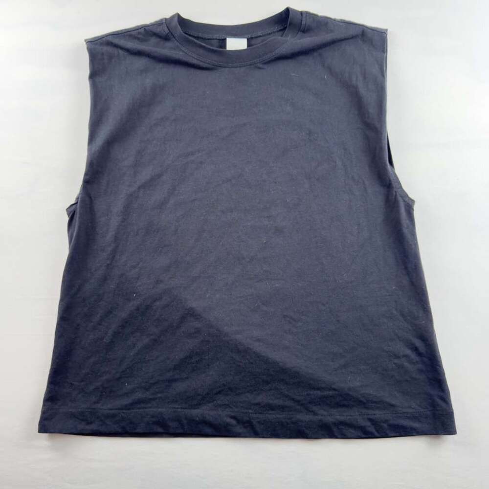 H&M Black Cotton Muscle Tank Top Size M